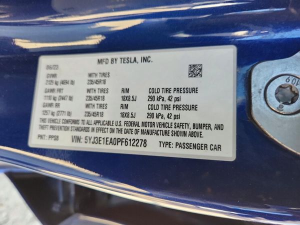 2023 TESLA MODEL 3