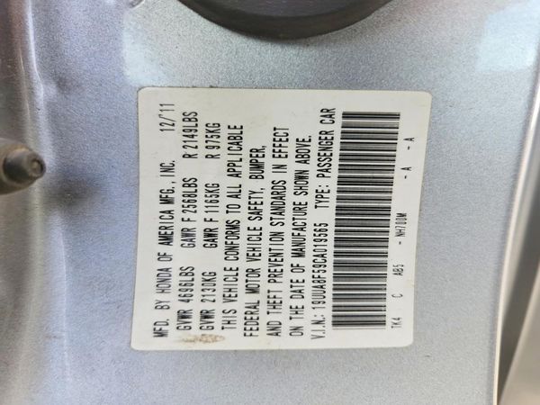 2012 ACURA TL TECH