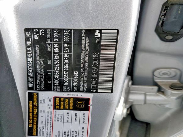 2014 MERCEDES-BENZ ML ML350 4-MATIC