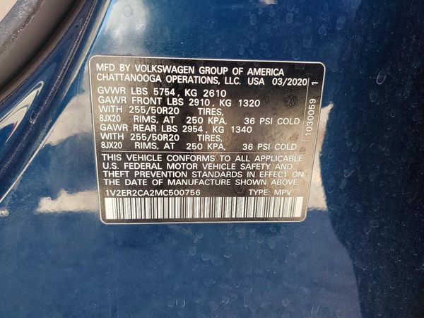 2021 VOLKSWAGEN ATLAS SEL