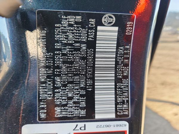 2015 TOYOTA CAMRY