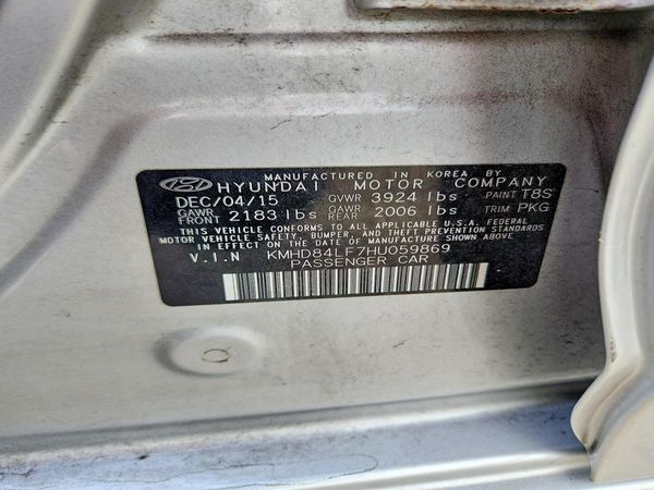 2017 HYUNDAI ELANTRA