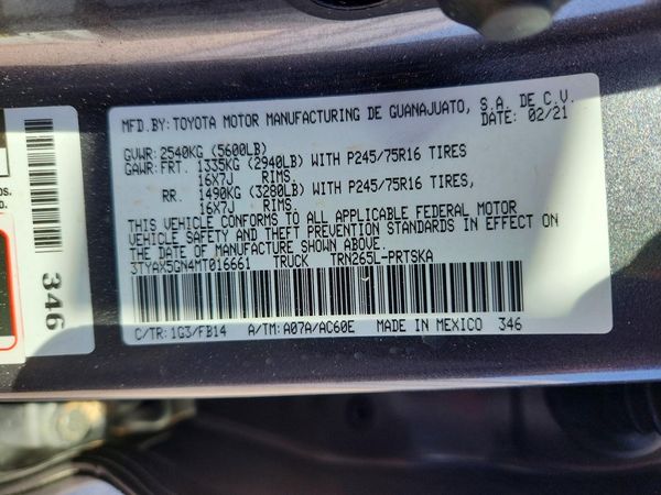 2021 TOYOTA TACOMA