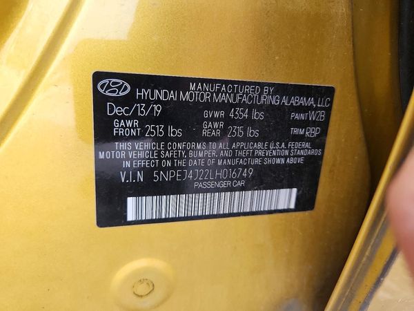 2020 HYUNDAI SONATA