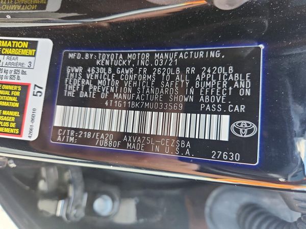 2021 TOYOTA CAMRY SE