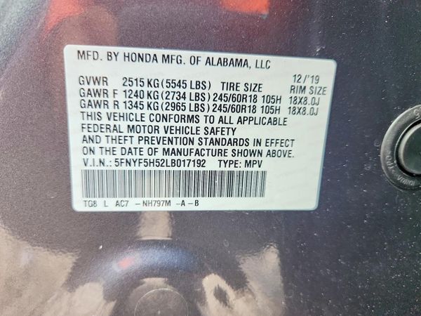 2020 HONDA PILOT