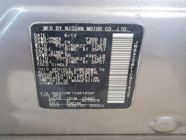 2012 INFINITI QX56