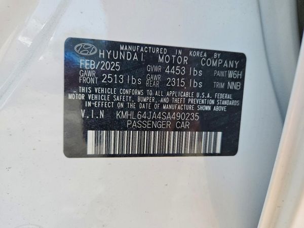 2025 HYUNDAI SONATA — VINS