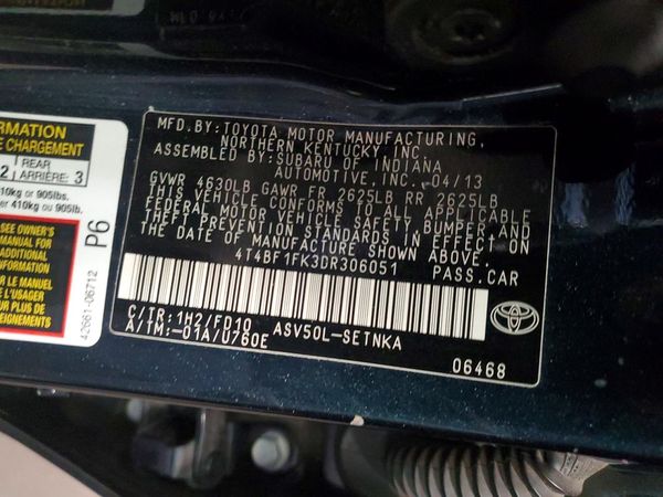 2013 TOYOTA CAMRY