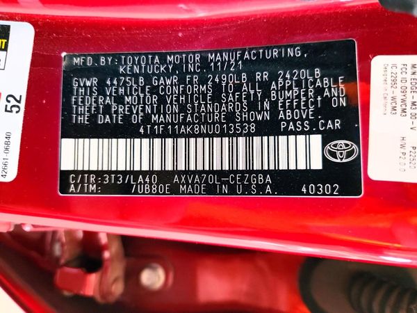 2022 TOYOTA CAMRY