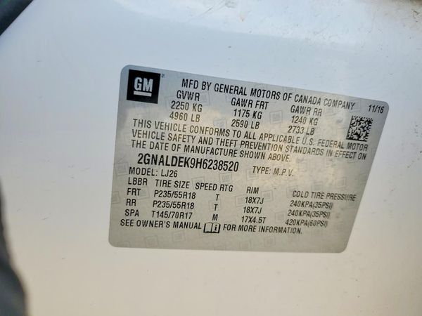 2017 CHEVROLET EQUINOX Premier