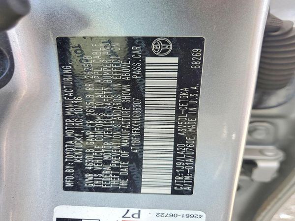 2017 TOYOTA CAMRY LE/SE/XLE/XSE