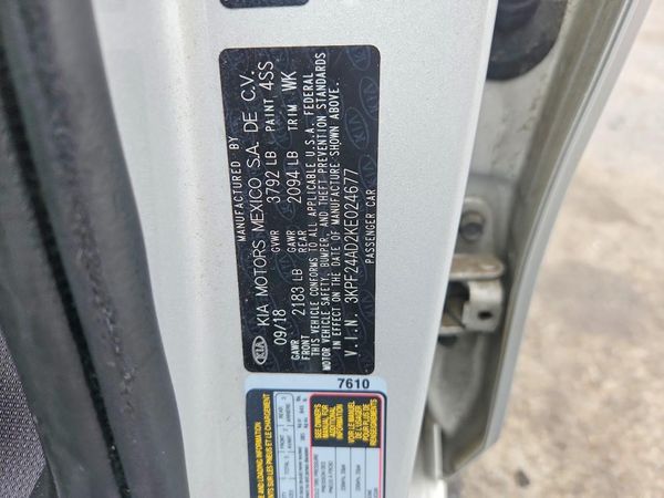 2019 KIA FORTE FE/LX/LXS