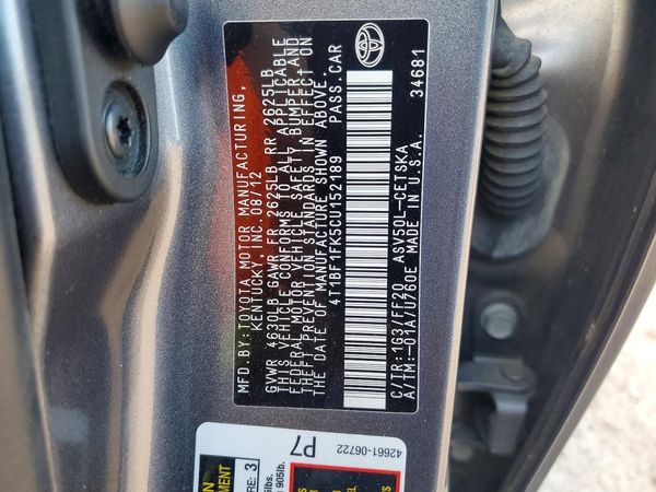 2012 TOYOTA CAMRY