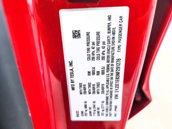 2022 TESLA MODEL 3