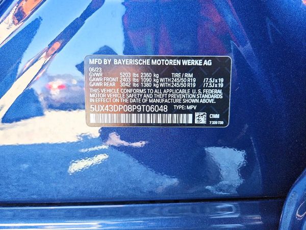 2023 BMW X3 sDrive30i — VINS