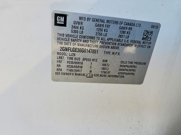 2016 CHEVROLET EQUINOX LTZ