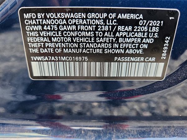 2021 VOLKSWAGEN PASSAT SE