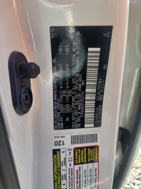 2015 TOYOTA SIENNA