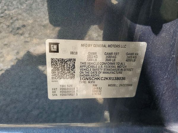 2019 CHEVROLET SUBURBAN LT