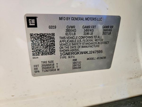 2019 CHEVROLET TRAVERSE LT