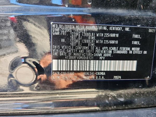 2021 TOYOTA RAV4 XLE Premium HV — VINS