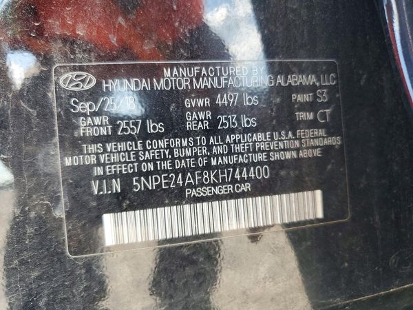 2019 HYUNDAI SONATA