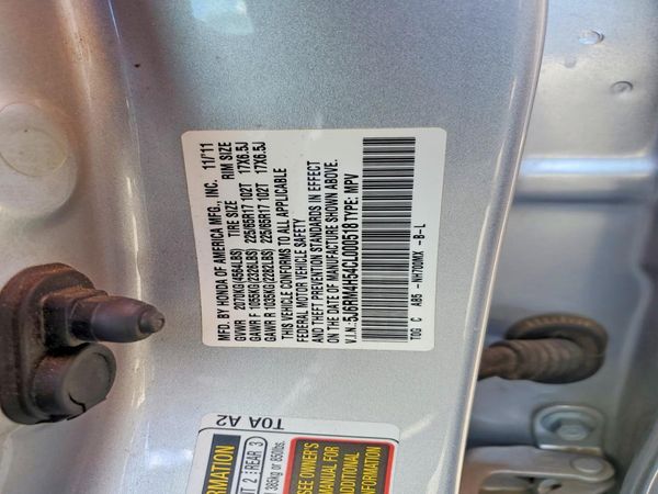 2012 HONDA CRV EX — VINS