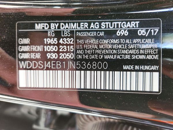 2018 MERCEDES-BENZ CLA
