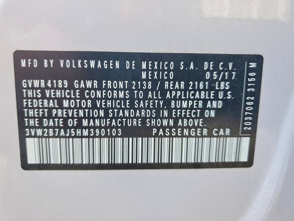 2017 VOLKSWAGEN JETTA