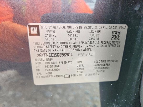 2012 CADILLAC SRX