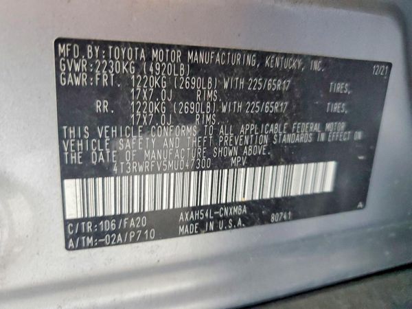 2021 TOYOTA RAV4 XLE HV