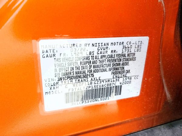 2022 NISSAN KICKS SR