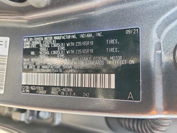 2021 TOYOTA HIGHLANDER