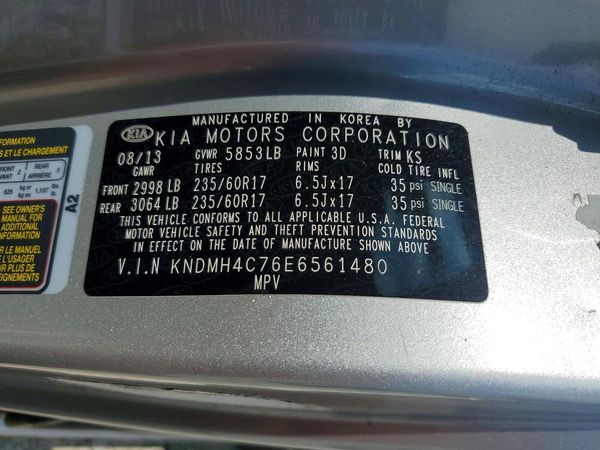 2014 KIA SEDONA GLS