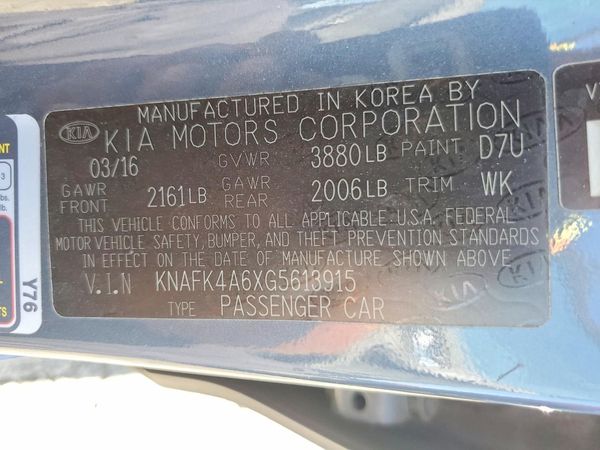 2016 KIA FORTE