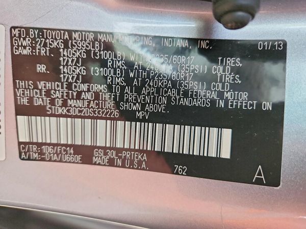 2013 TOYOTA SIENNA