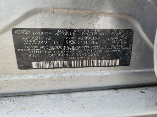 2013 HYUNDAI SONATA