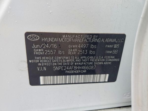 2017 HYUNDAI SONATA