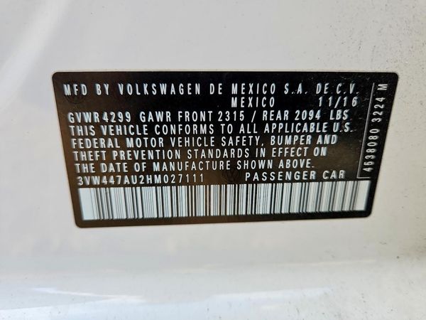 2017 VOLKSWAGEN GTI