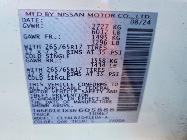 2025 NISSAN FRONTIER