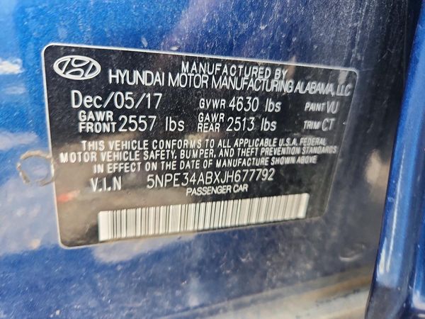 2018 HYUNDAI SONATA