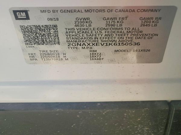 2019 CHEVROLET EQUINOX Premier (1LZ)