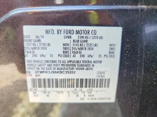 2019 FORD EDGE