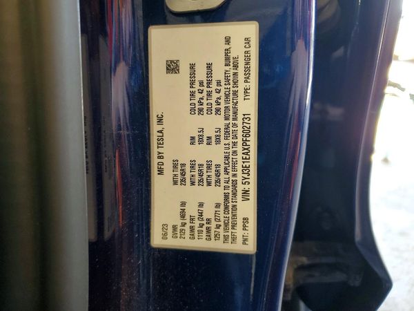 2023 TESLA MODEL 3