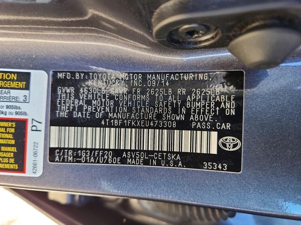 2014 TOYOTA CAMRY