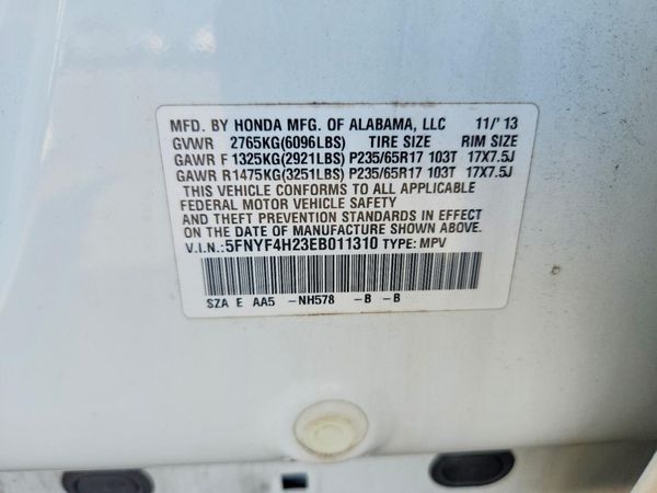 2014 HONDA PILOT LX