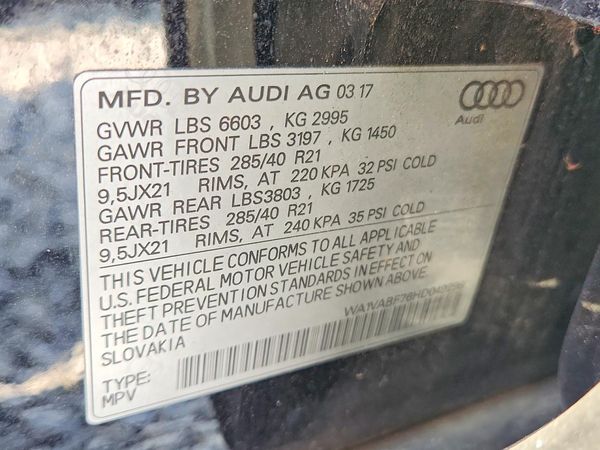 2017 AUDI Q7 quattro Prestige