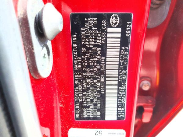 2018 TOYOTA CAMRY L/LE/SE/XLE