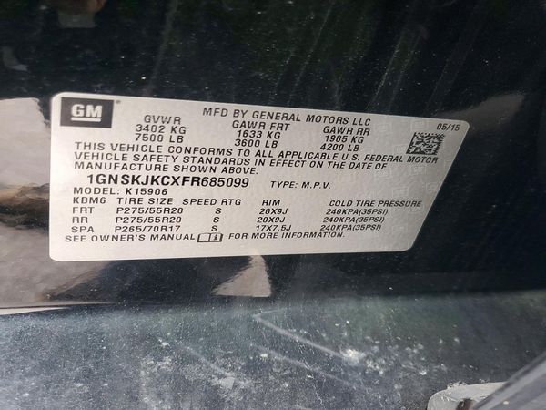 2015 CHEVROLET SUBURBAN LT
